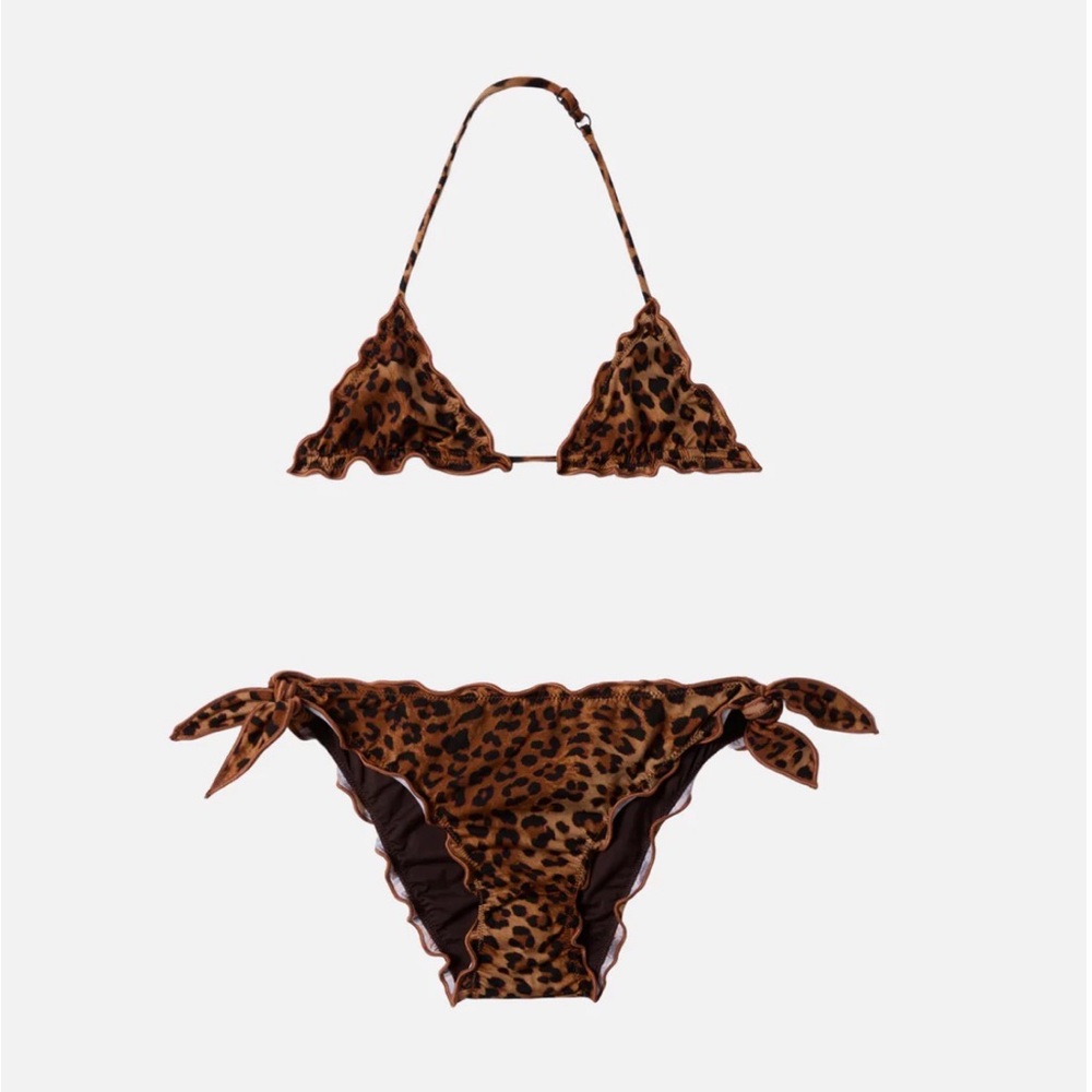 NWT MC2 St Barths Leopard Print Bikini Set / Girls